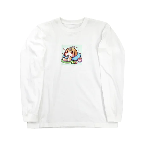 癒されるゆるカワ犬グッズ ロングスリーブTシャツ