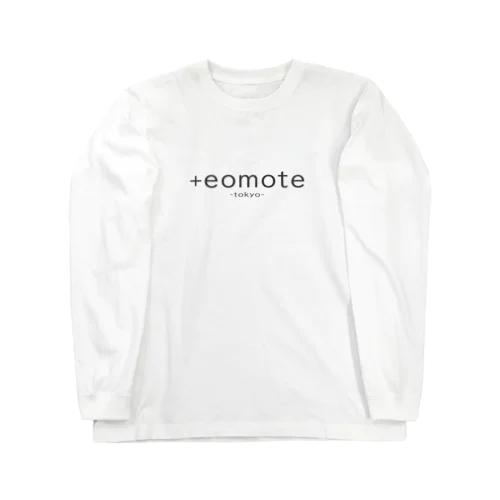 eomoteのシンプルなロゴ（文字のみ）が入った長袖Ｔシャツ（白） ロングスリーブTシャツ