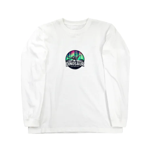 極光を背にしたスピノサウルス Long Sleeve T-Shirt