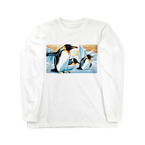 ペンギンと流氷 Long Sleeve T-Shirt