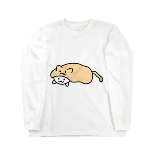 ネコ、かぶってます。（文字なし） Long Sleeve T-Shirt