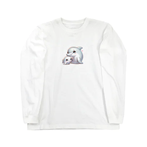 イルカの親子 Long Sleeve T-Shirt