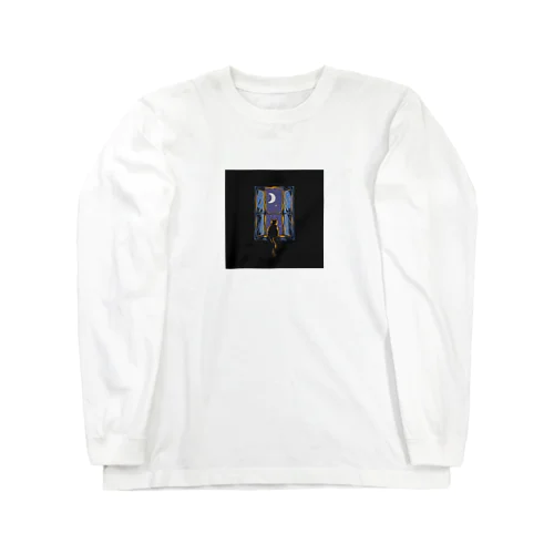 猫の背景 Long Sleeve T-Shirt