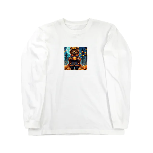 ハロウィンのコスチュームを着ている熊 Long Sleeve T-Shirt