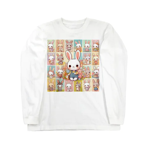 かわいいウサギちゃん ロングスリーブTシャツ