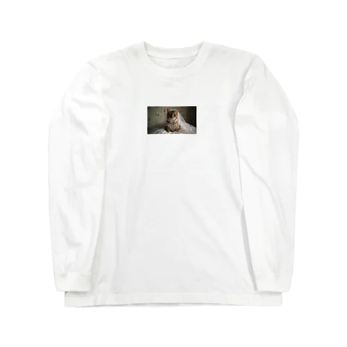 ウエディングドレスを着た猫 Long Sleeve T-Shirt