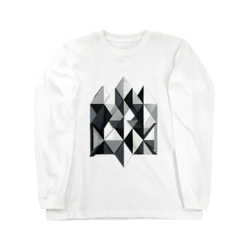 シックなグレーの抽象画 Long Sleeve T-Shirt