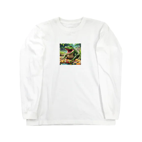 食べてるワニ Long Sleeve T-Shirt