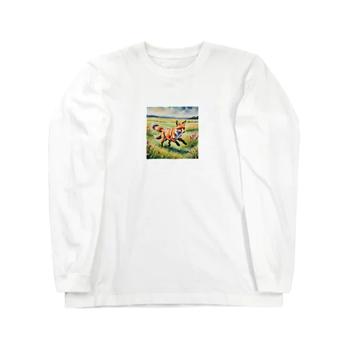 駆けるキツネ Long Sleeve T-Shirt