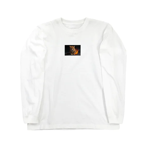 炎の守護者「炎タイプの猫」 Long Sleeve T-Shirt