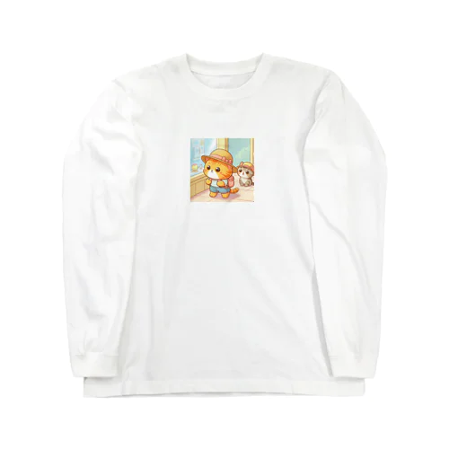 にゃんともキュートなショッピングタイム♪ Long Sleeve T-Shirt