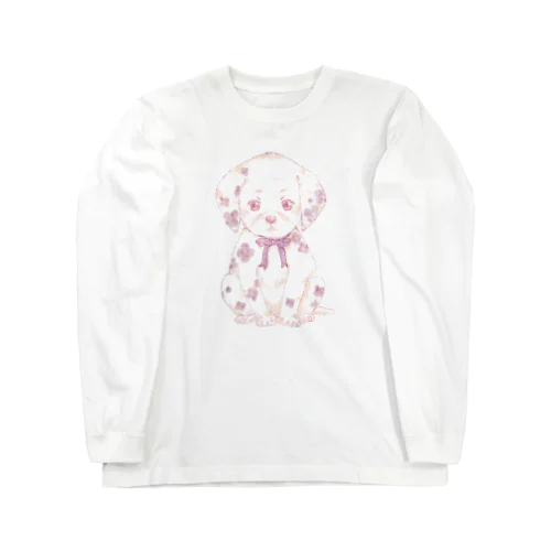 Cute spotted Dalmatian ロングスリーブTシャツ