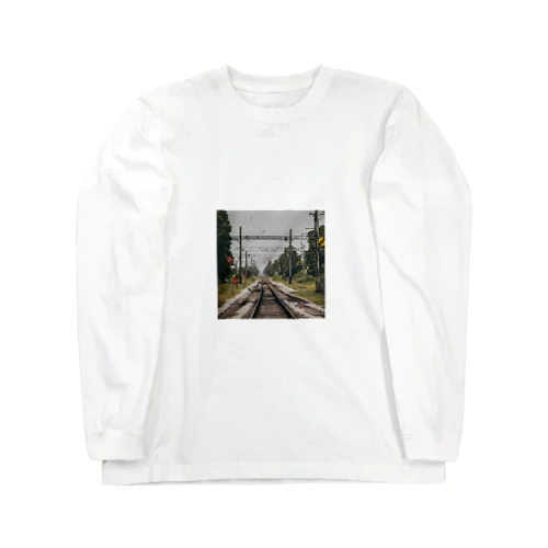 鉄道レールデザイン Long Sleeve T-Shirt