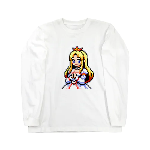 ピクセルアート　王女様2 ロングスリーブTシャツ