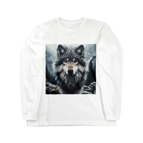 オオカミ　森の番人 ロングスリーブTシャツ