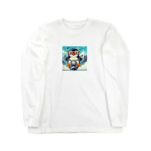 サングラスをかけたワイルドなペンギン③ Long Sleeve T-Shirt