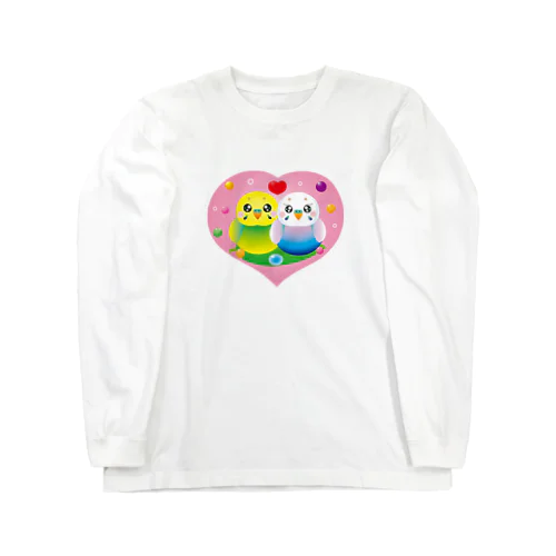 インコのカップル Long Sleeve T-Shirt