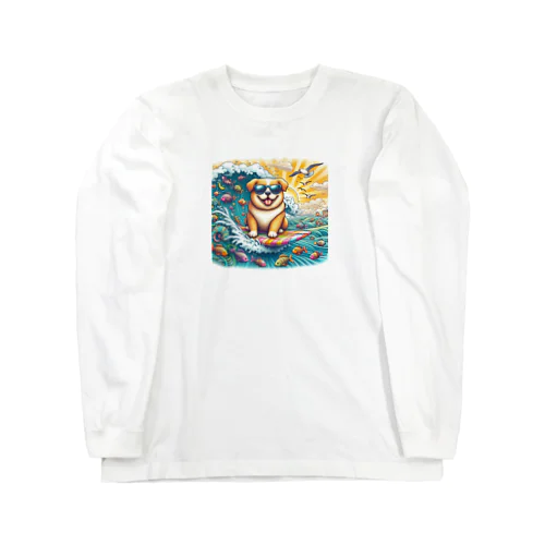 サーフィンワンコ Long Sleeve T-Shirt