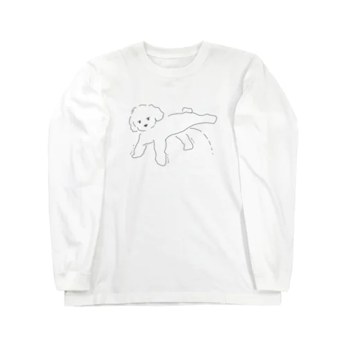 ごきげんな犬（無色） Long Sleeve T-Shirt