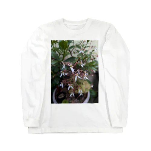 ユキノシタのお花が可愛らしい〜 Long Sleeve T-Shirt