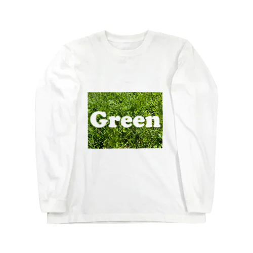 Green ロングスリーブTシャツ