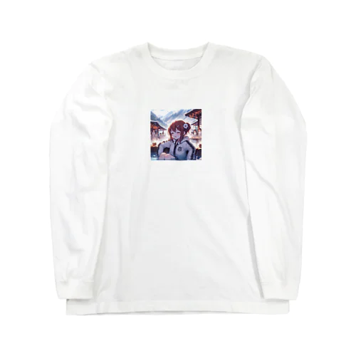 温泉楽しむ女子 Long Sleeve T-Shirt