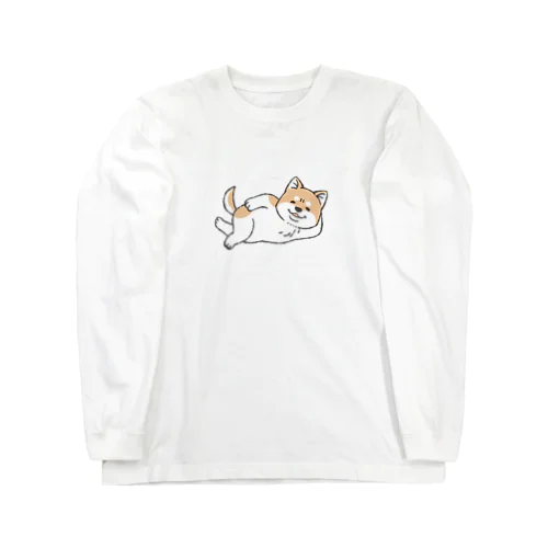 怠惰な子犬の柴犬 Long Sleeve T-Shirt