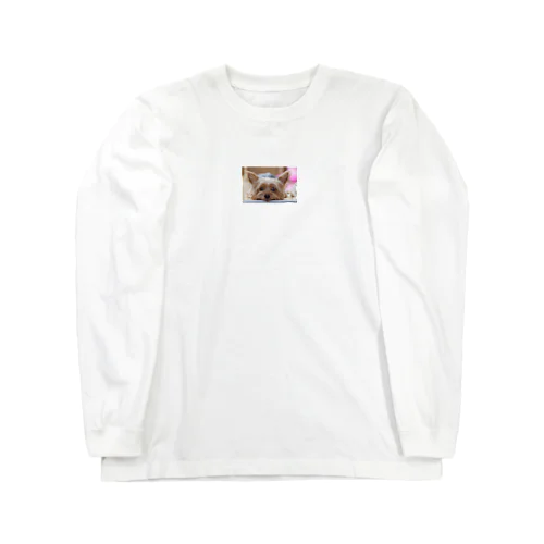 食事をまつ犬 Long Sleeve T-Shirt