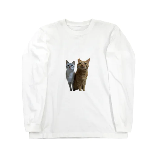 茶トラとシャムトラ　兄妹猫 Long Sleeve T-Shirt