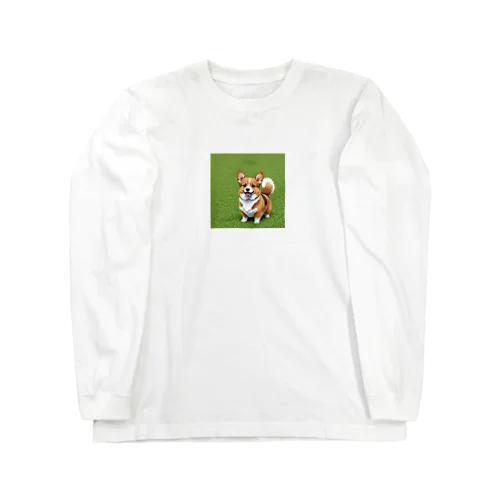 ドット絵のコーギー Long Sleeve T-Shirt