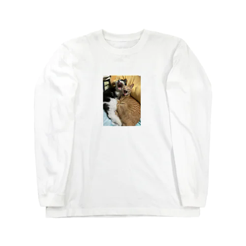 キュートな猫猫あくび Long Sleeve T-Shirt