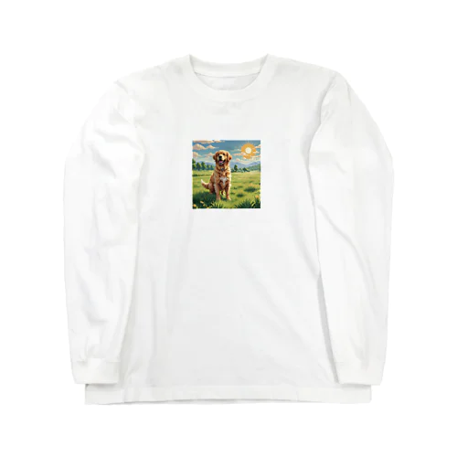 ドット絵のゴールデンレトリバー Long Sleeve T-Shirt