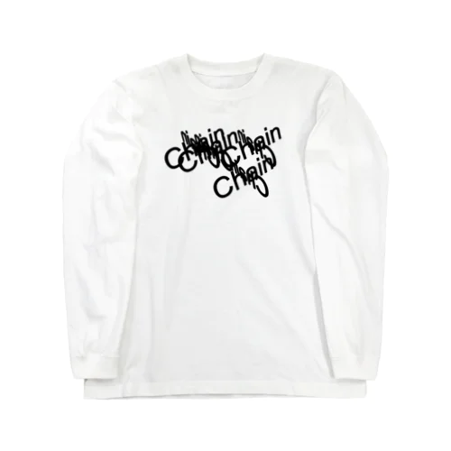 ChainバグTシャツA（黒プリント） Long Sleeve T-Shirt