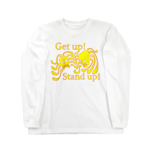 Get up! Stand up!（黄色） ロングスリーブTシャツ