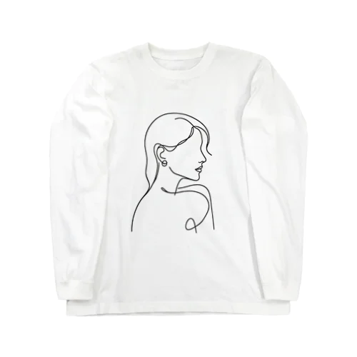 一筆書き風景アート9 Long Sleeve T-Shirt