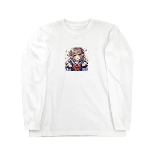 エルフ　美少女　セーラー服　アイドル ロングスリーブTシャツ