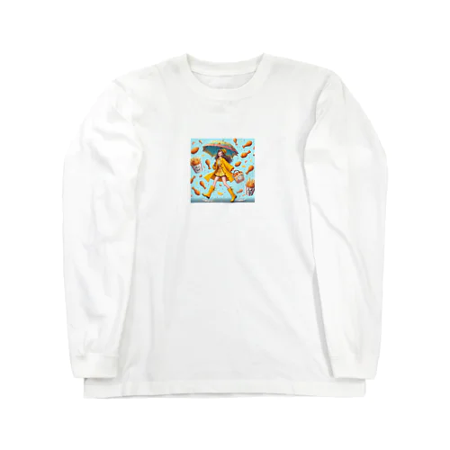 チキン予報時々ポテト Long Sleeve T-Shirt