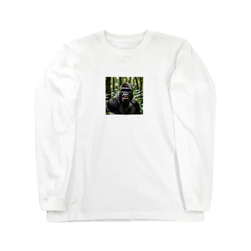 笑っているゴリラ Long Sleeve T-Shirt