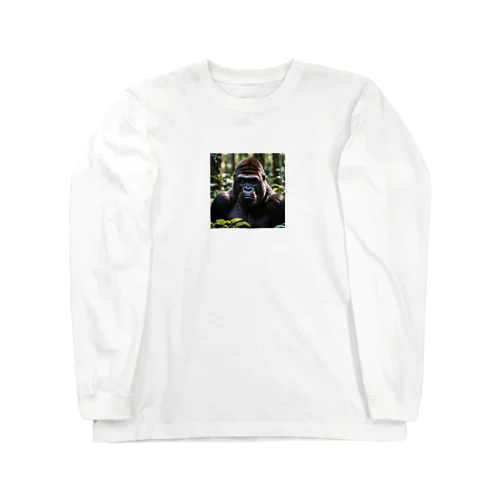 驚いているゴリラ Long Sleeve T-Shirt