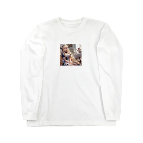 メイドさん　3Dアニメーション　美少女　漫画　アニメ Long Sleeve T-Shirt