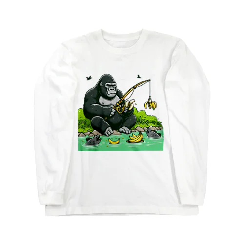 バナナ釣り Long Sleeve T-Shirt