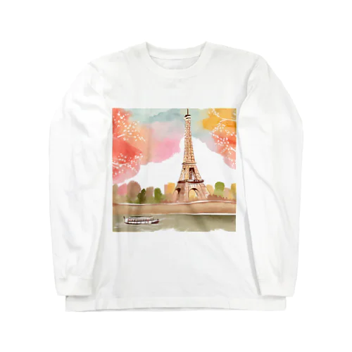 paris spring ロングスリーブTシャツ