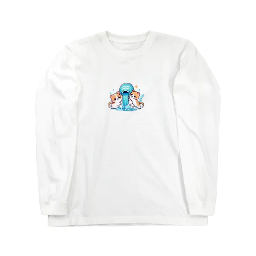 水瓶とネコ Long Sleeve T-Shirt