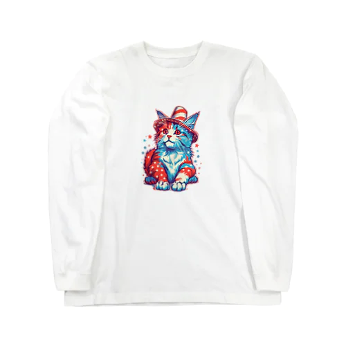 猫LOVEアメリカ　　 Long Sleeve T-Shirt