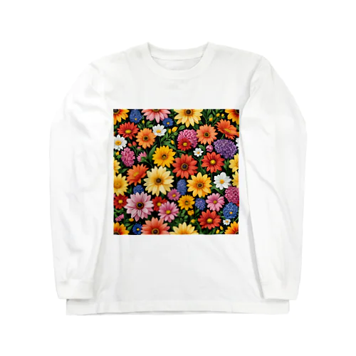 いちめんの花々 ロングスリーブTシャツ