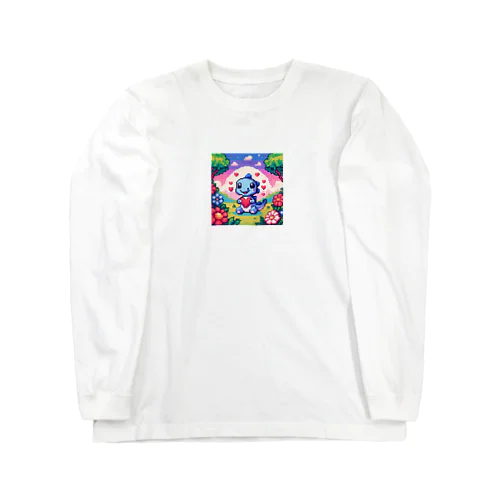 ピクセルアート 恐竜の子ども Long Sleeve T-Shirt