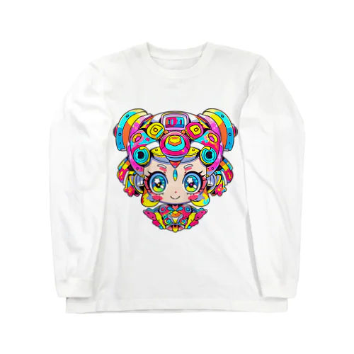 カラフルサイバーパンク少女 Long Sleeve T-Shirt