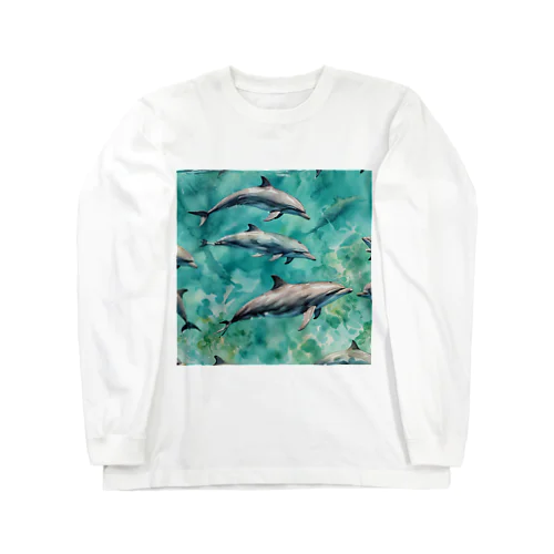 ハワイのイルカ Long Sleeve T-Shirt