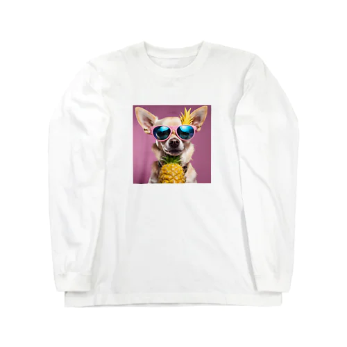 イケてるパイナップル犬 Long Sleeve T-Shirt