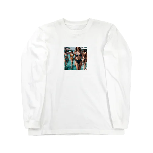 水着の美女 Long Sleeve T-Shirt